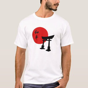 Aziatisch geïnspireerd design: Japanse poort. Har T-shirt