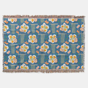 Aziatisch geïnspireerde gooi deken met noedels