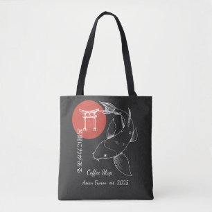 Aziatisch geïnspireerde Koi Vis Gepersonaliseerd Tote Bag