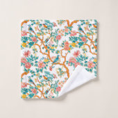 Aziatisch geïnspireerde patronen, kleurrijke bloem bad handdoek (Wasdoekje)