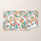 Aziatisch geïnspireerde patronen, kleurrijke bloem bad handdoek (Handdoek)