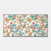 Aziatisch geïnspireerde patronen, kleurrijke bloem bureaumat (Voorkant)