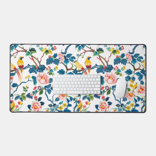 Aziatisch geïnspireerde patronen, kleurrijke bloem bureaumat (Keyboard & Muis)