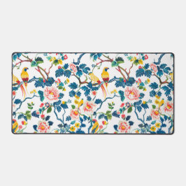 Aziatisch geïnspireerde patronen, kleurrijke bloem bureaumat