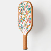 Aziatisch geïnspireerde patronen, kleurrijke bloem pickleball paddle (Links)