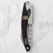 Aziatisch Gestreepte Tijger Fierce Gezicht Rode St Kurkentrekker (Achterkant)