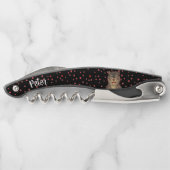 Aziatisch Gestreepte Tijger Fierce Gezicht Rode St Kurkentrekker (Achterkant)