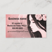 Aziatisch haarflormodel visitekaartje (Voorkant)