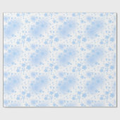 Aziatisch Japans Blauw Kersenbloesem Inpakpapier (Vlak)