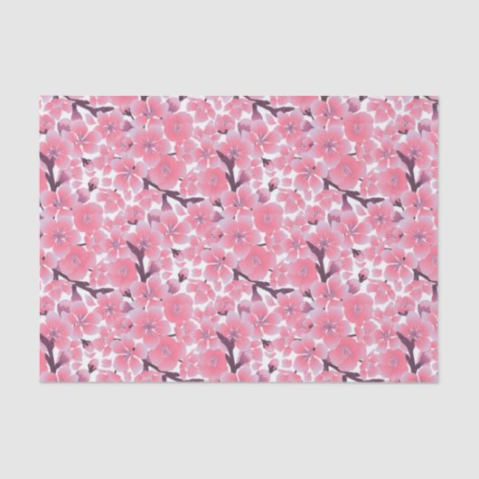 Aziatisch Japans Cherry Blossom Tissue Paper Tissuepapier (Voorkant)