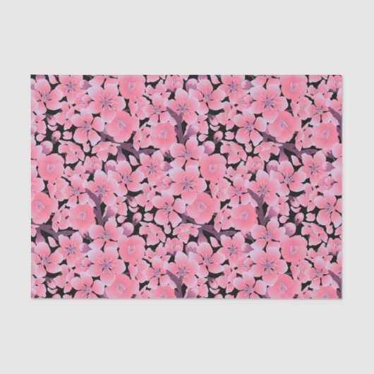 Aziatisch Japans Cherry Blossom Tissue Paper Tissuepapier (Voorkant)