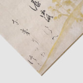 Aziatisch Japans gedicht op liefdeskalligrafie Tissuepapier (Detail)