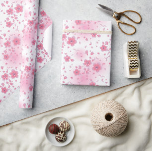 Aziatisch Japans Roze Kersenbloesem Inpakpapier