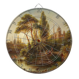 Aziatisch landschap in het avondlicht (Sunset Art) Dartbord