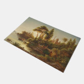 Aziatisch landschap in het avondlicht (Sunset Art) Deurmat (Schuin)