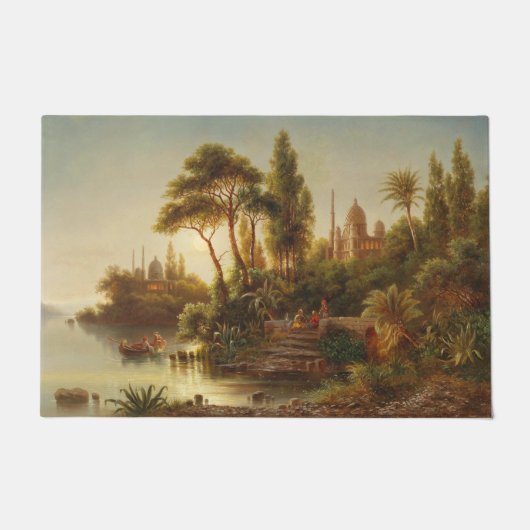 Aziatisch landschap in het avondlicht (Sunset Art) Deurmat (Voorkant)