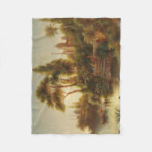 Aziatisch landschap in het avondlicht (Sunset Art) Fleece Deken (Voorkant)