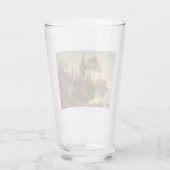 Aziatisch landschap in het avondlicht (Sunset Art) Glas (Achterkant)