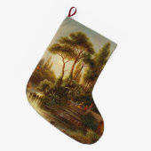 Aziatisch landschap in het avondlicht (Sunset Art) Grote Kerstsok (Voorkant (Hangend))