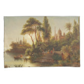 Aziatisch landschap in het avondlicht (Sunset Art) Kussensloop (Voorkant-Rechts)