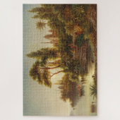 Aziatisch landschap in het avondlicht (Sunset Art) Legpuzzel (Verticaal)