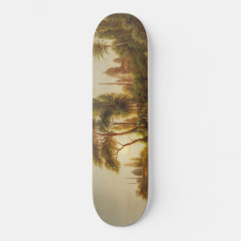 Aziatisch landschap in het avondlicht (Sunset Art) Persoonlijk Skateboard