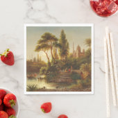 Aziatisch landschap in het avondlicht (Sunset Art) Servet (Insitu)