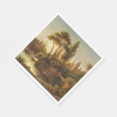 Aziatisch landschap in het avondlicht (Sunset Art) Servet (Hoek)