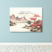 Aziatisch landschap schoonheid canvas afdruk (Insitu (Houten vloer))