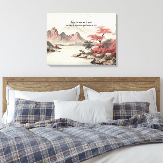 Aziatisch landschap schoonheid canvas afdruk (Insitu (Slaapkamer))