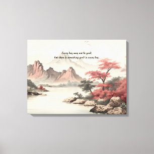 Aziatisch landschap schoonheid canvas afdruk