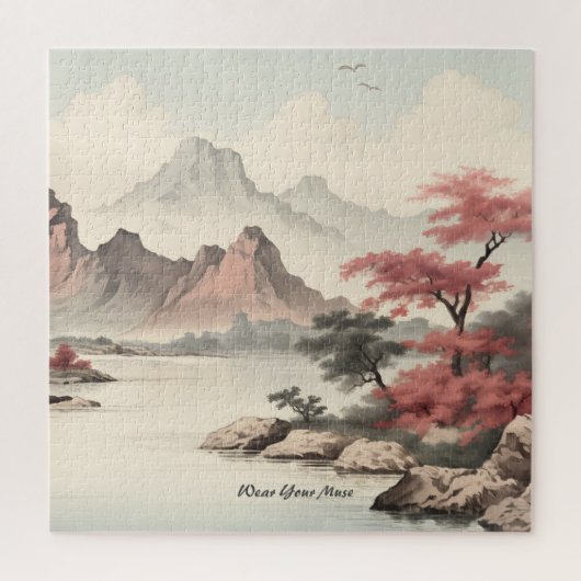 Aziatisch landschap schoonheid legpuzzel (Verticaal)