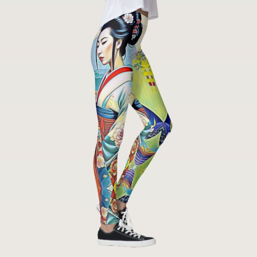 AZIATISCH LENTEONTWERP COLLAGE LEGGINGS (Rechts)