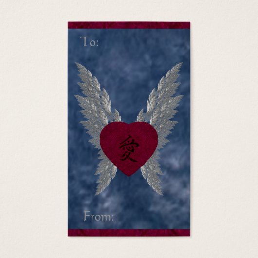 Aziatisch Liefde Gift Label Visitekaartjes (Voorkant)