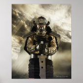 Aziatisch man in de samurai-armor poster (Voorkant)