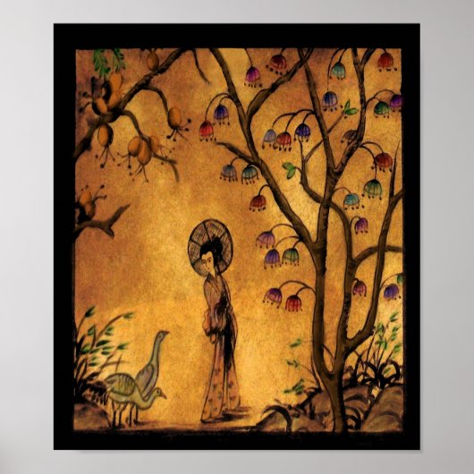 Aziatisch meisje ~ Afdrukken/Posters Poster (Voorkant)