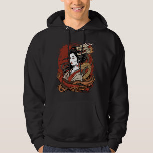 Aziatisch Meisje Chinese draak Hoodie