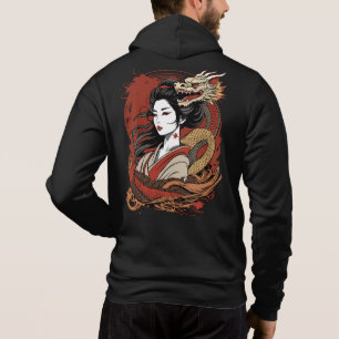 Aziatisch Meisje Chinese draak Hoodie