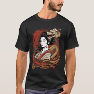 Aziatisch Meisje   Chinese draak T-shirt