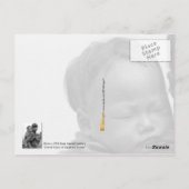 Aziatisch meisje dat kind op haar rug draagt (1908 briefkaart (Achterkant)