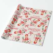 Aziatisch meisje Elf personaliseren Cadeaupapier (Uitgerold)