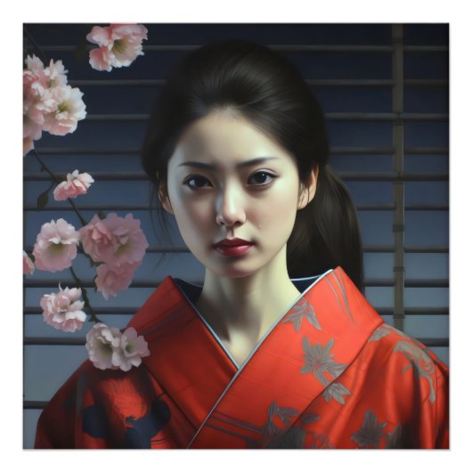  Aziatisch meisje Foto Afdruk (Voorkant)