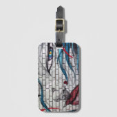 Aziatisch Meisje Graffiti Bagagelabel (Voorkant (verticaal))
