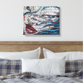 Aziatisch Meisje Graffiti Canvas Afdruk (Insitu (Slaapkamer))