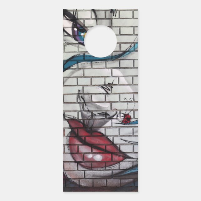 Aziatisch Meisje Graffiti Deurhanger (Voorkant)