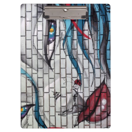 Aziatisch Meisje Graffiti Klembord (Voorkant)