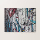 Aziatisch Meisje Graffiti Legpuzzel (Horizontaal)