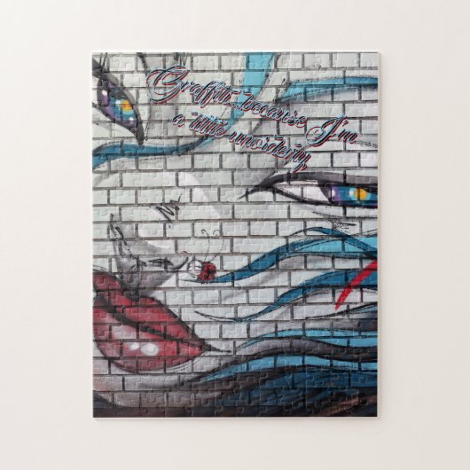 Aziatisch Meisje Graffiti Legpuzzel (Verticaal)