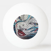 Aziatisch Meisje Graffiti Pingpongbal (Achterkant)