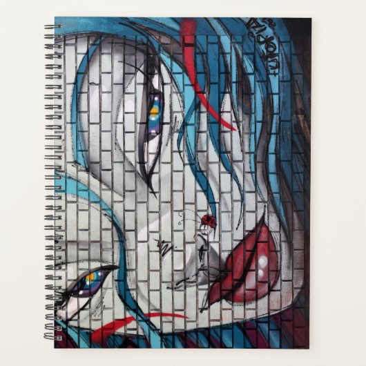 Aziatisch Meisje Graffiti Planner (Voorkant)